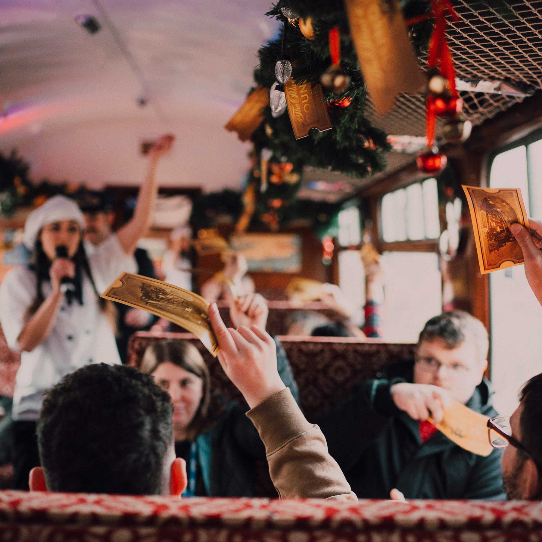 chef on board the polar express train ride