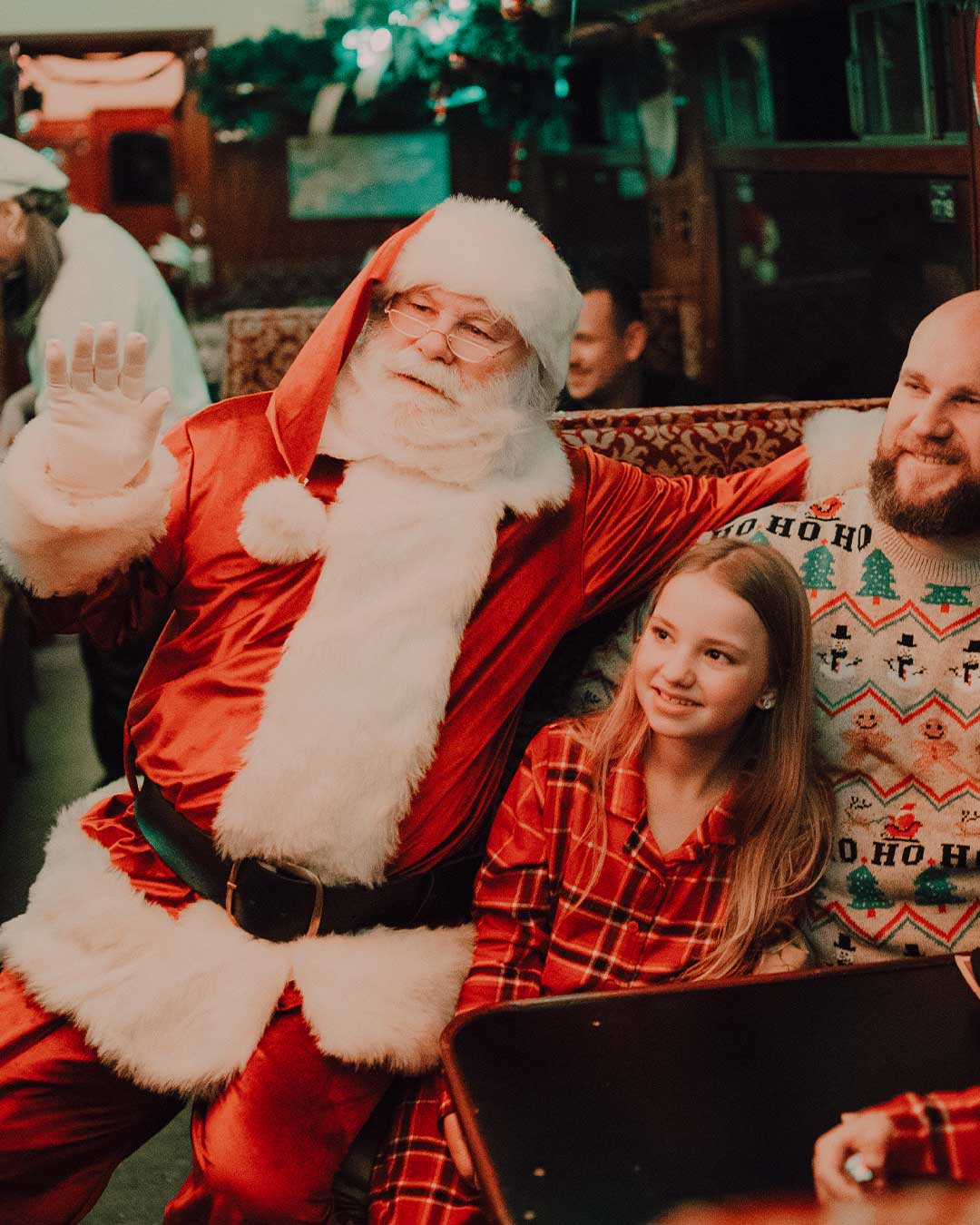 child with golden ticket at the polar express train ride