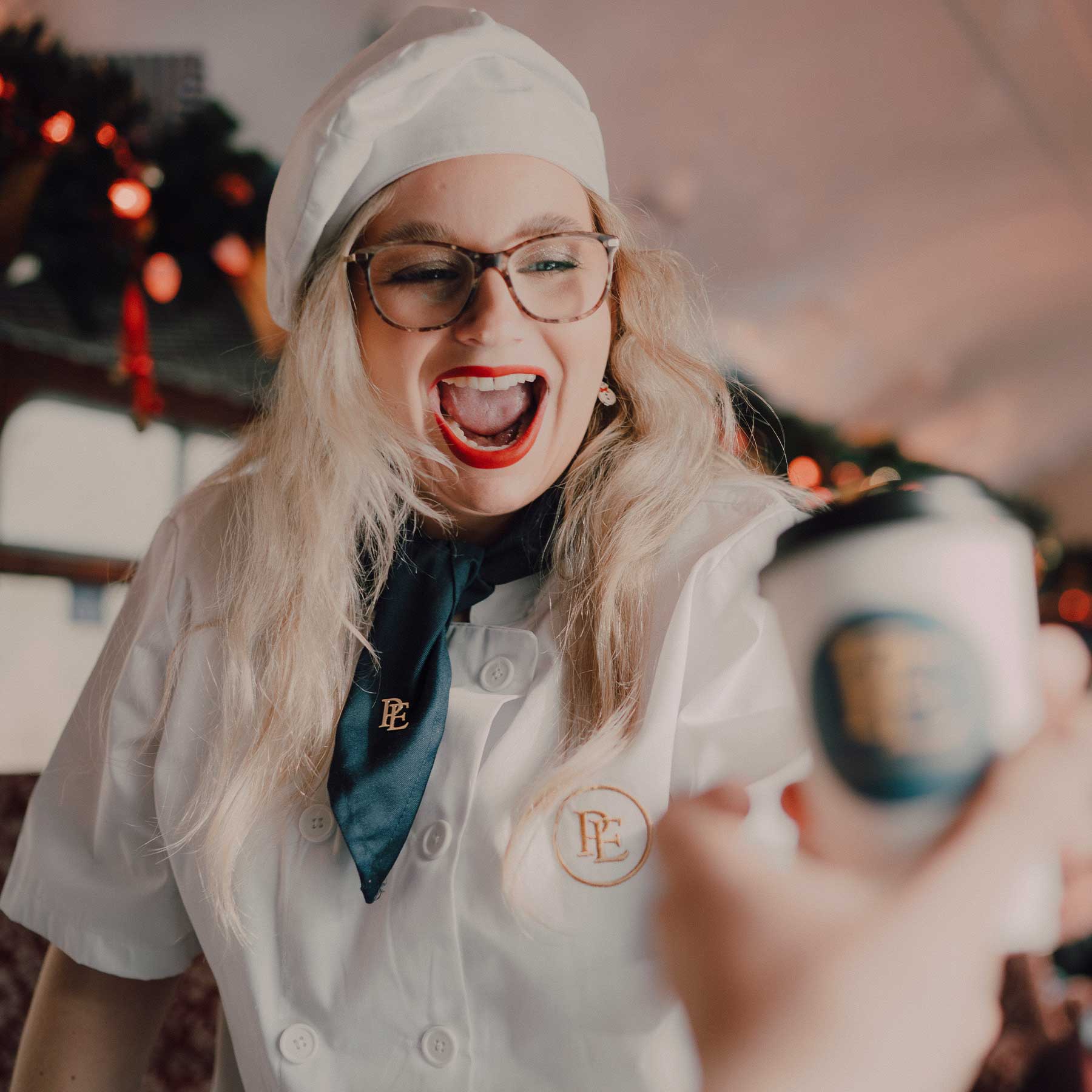 chef on board the polar express train ride