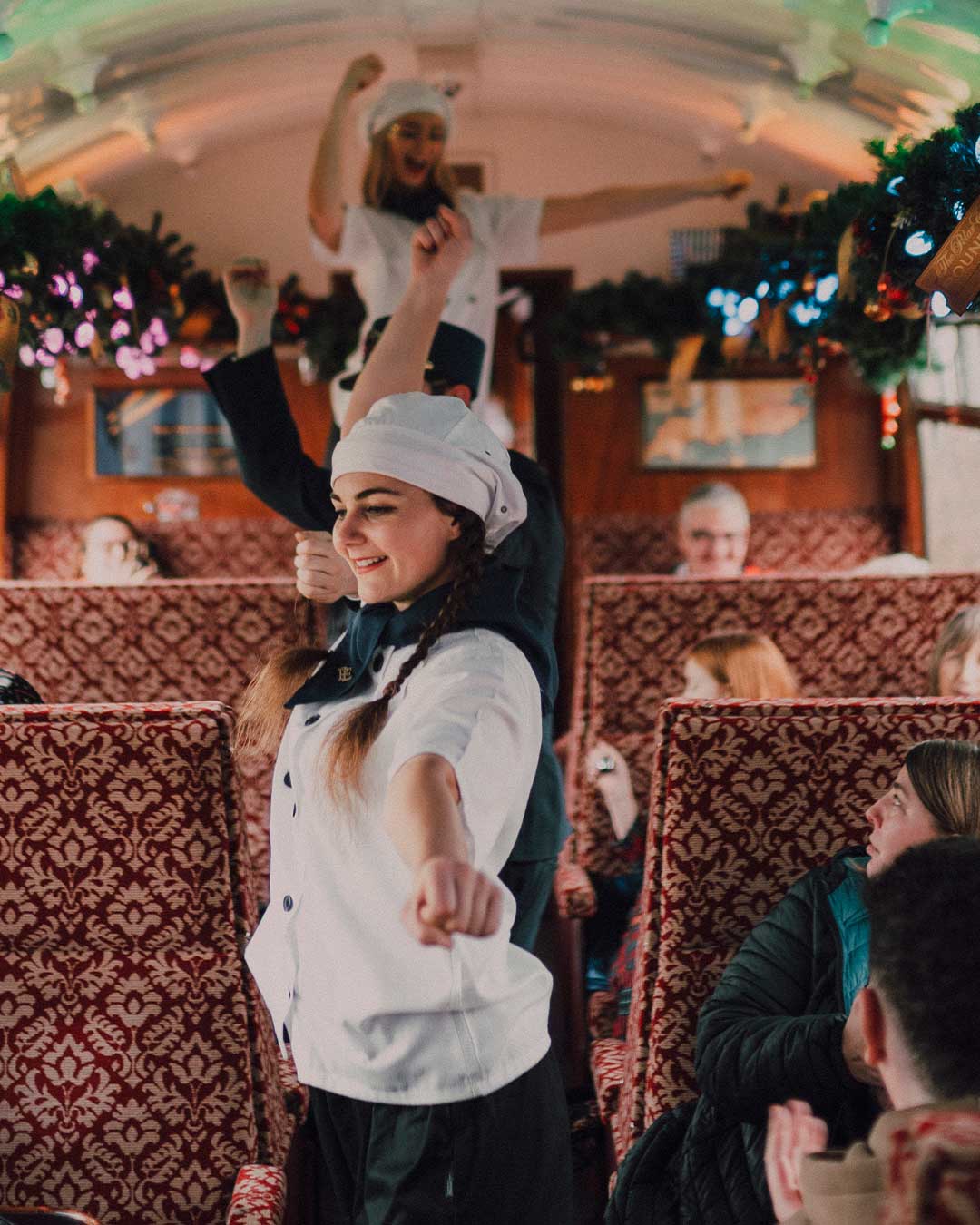 chef on board the polar express train ride