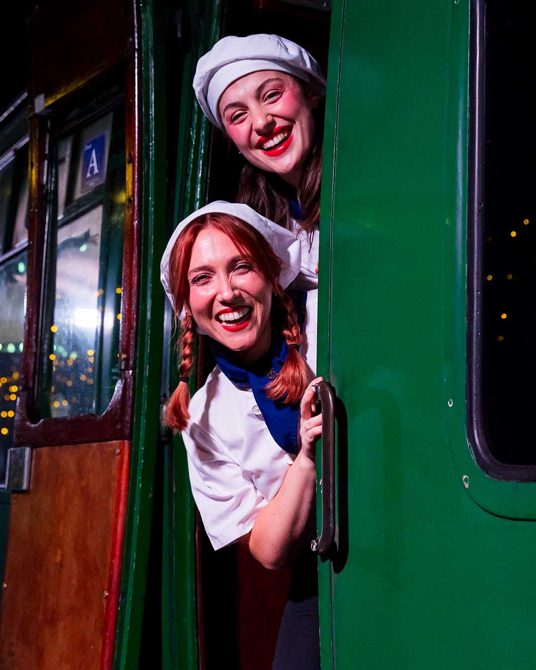 child on board the polar express train ride